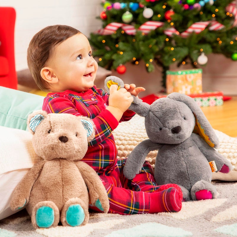 B. toys â€“ 12-Inch Plush Teddy Bear â€“ Soft & Cuddly Stuffed Animal Toy â€“ Huggable & Washable â€“ for Newborns, Toddlers, Kids â€“ Happy Hues â€“ Cara â€“ Mellow Bear â€“ 0+ Months - Image 2